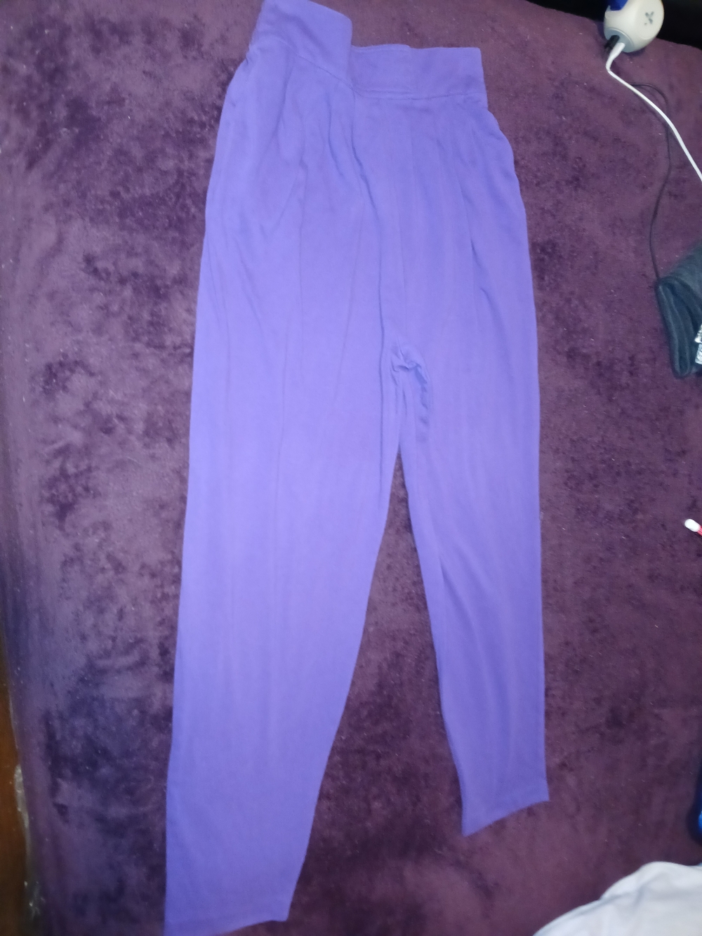 Addiction Like New Vintage High-Waist Purple Stretch Lounge Pants